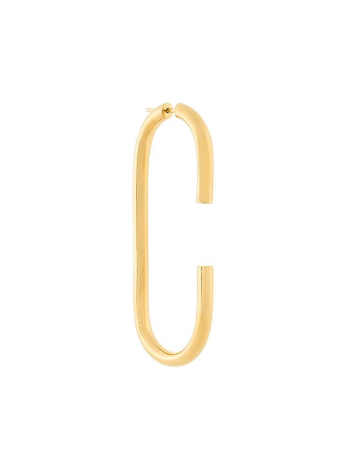 Maria Black Vertical Earring - Metallic