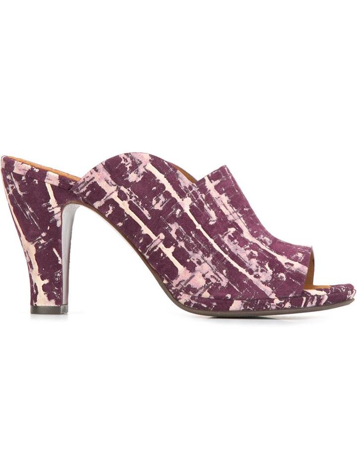 Chie Mihara Brush Stroke Print Mules
