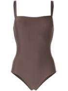 Matteau Sleeveless Square-neck Swimsuit - Brown