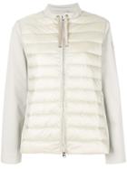 Hetregò Panelled Puffer Jacket - Neutrals