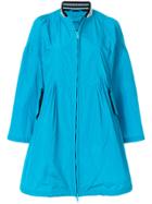 Ermanno Scervino Zipped Knitted Neck Coat - Blue