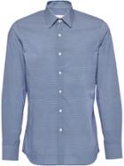 Prada Geometric Print Poplin Shirt - Blue