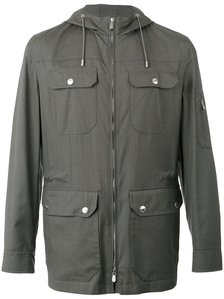 Fitted Jacket - Men - Silk/cotton/wool - 54, Grey, Silk/cotton/wool, Brunello Cucinelli