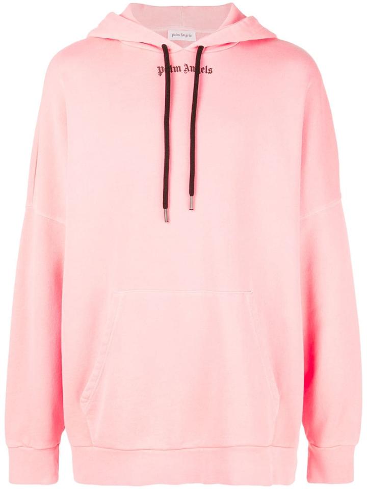 Palm Angels Logo Print Hoodie - Pink