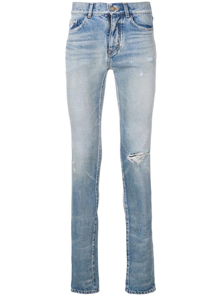 Saint Laurent Low-waist Skinny Jeans - Blue