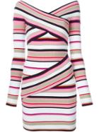 Msgm Striped Fitted Sweater, Women's, Size: Medium, Cotton/polyamide/spandex/elastane