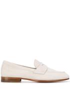 Santoni Slip On Loafers - White