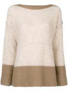 Daniela Pancheri Bicolour Knit Jumper - Neutrals