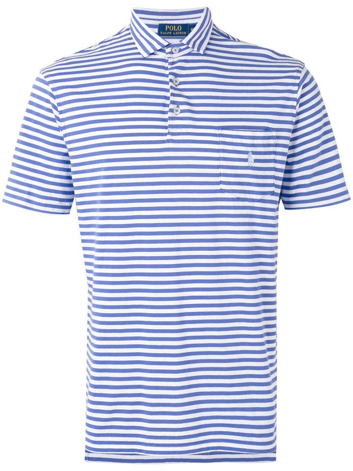 Polo Ralph Lauren - Striped Polo Shirt - Men - Cotton - M, Blue, Cotton