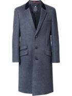Loveless Flap Pockets Mid Coat, Men's, Size: 1, Grey, Polyester/rayon/lambs Wool