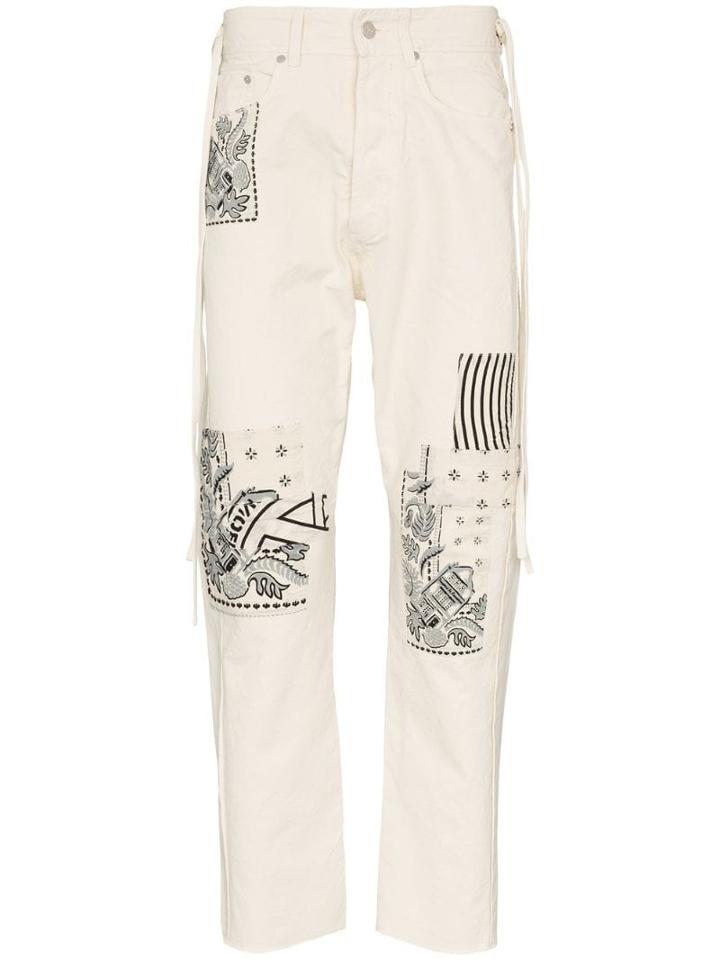 Vyner Articles Patchwork Jeans - Neutrals