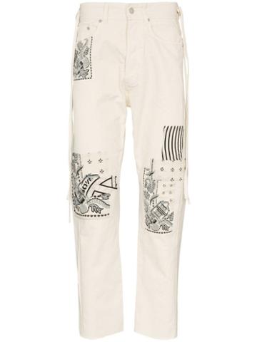 Vyner Articles Patchwork Jeans - Neutrals