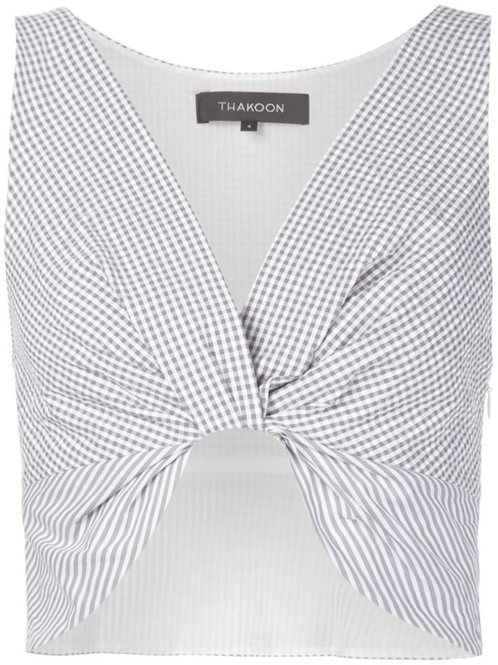 Thakoon Twisted Front Crop Top