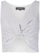 Thakoon Twisted Front Crop Top