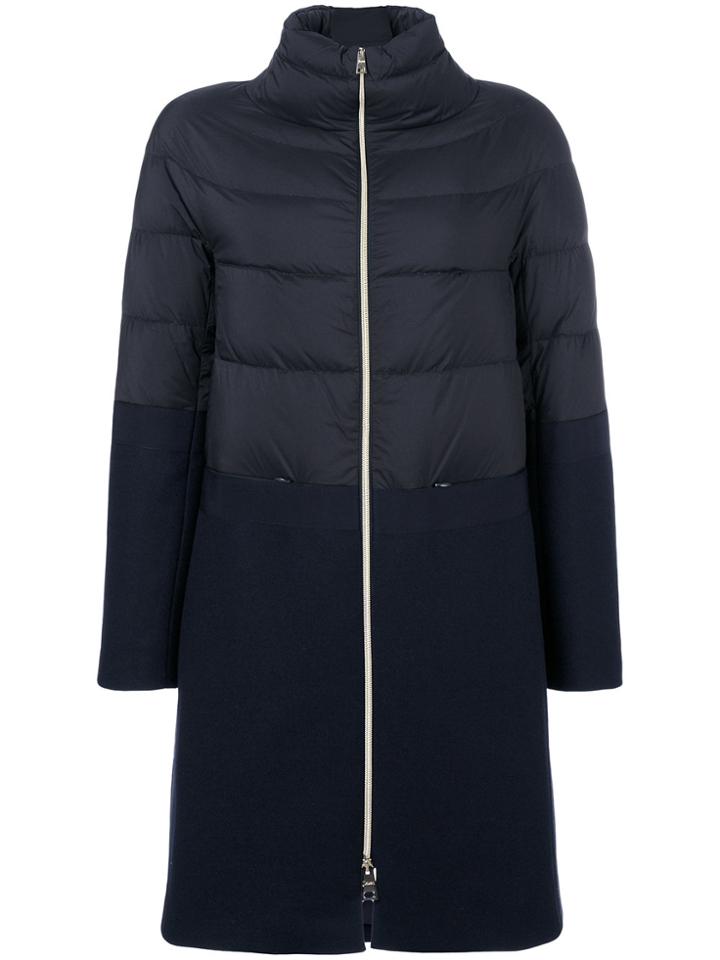 Herno Zip-up Padded Coat - Blue