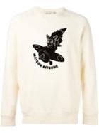 Maison Kitsuné Logo Print Sweatshirt, Men's, Size: Medium, Nude/neutrals, Cotton
