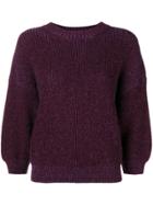 3.1 Phillip Lim Puff Sleeve Sweater - Pink & Purple