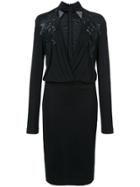 Roberto Cavalli Plunge Dress - Black