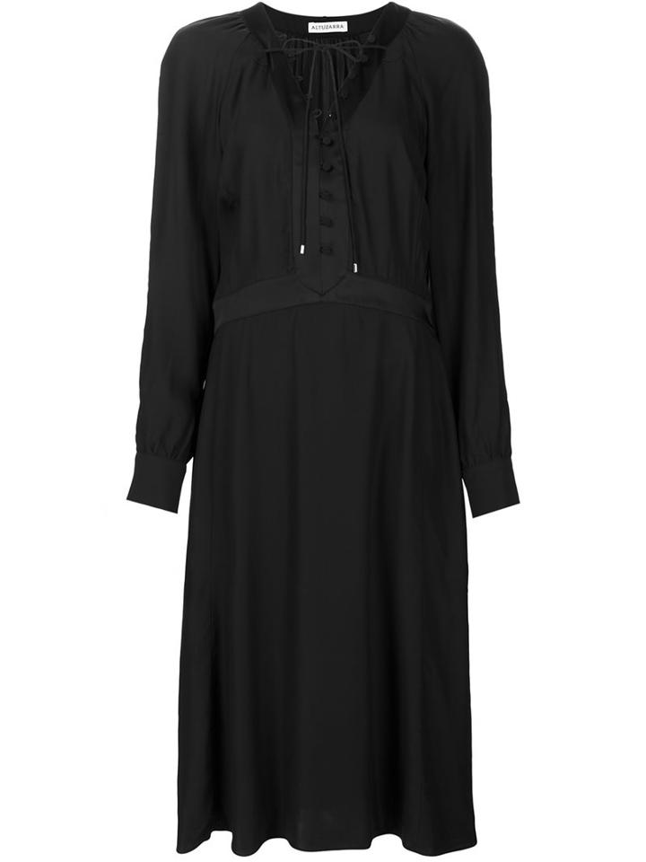 Altuzarra Lace-up V-neck Dress