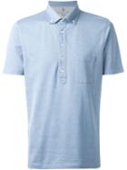 Brunello Cucinelli Button Down Collar Polo Shirt, Men's, Size: Large, Blue, Cotton