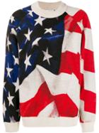 Ih Nom Uh Nit Usa Flag Print Jumper - Black