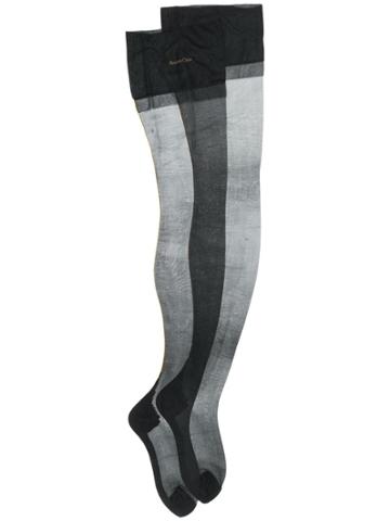 Maison Close Back Seamed Stockings - Black