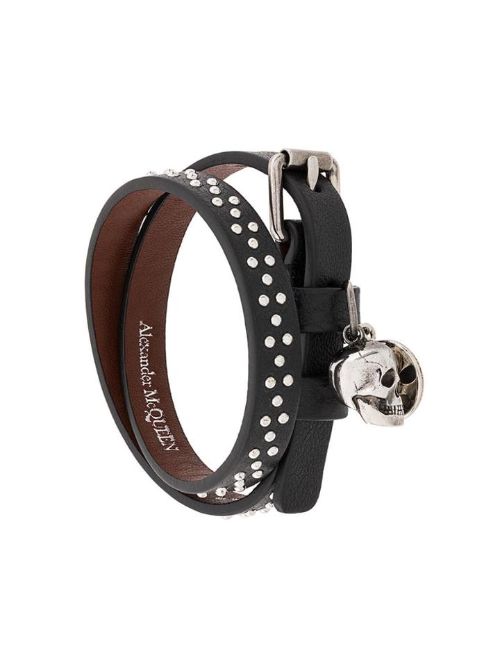 Alexander Mcqueen Buckled Charm Bracelet - Black