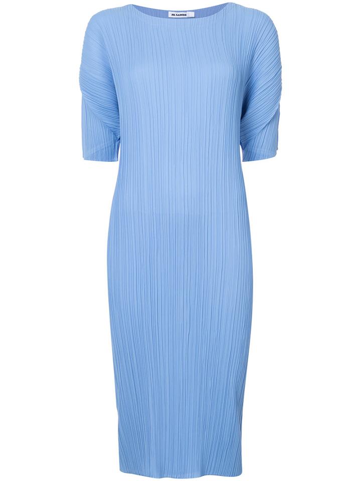 Jil Sander - Pleated Dress - Women - Polyester - 32, Black, Polyester