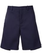 Marni Wide Leg Shorts, Men's, Size: 46, Blue, Silk/polyamide/spandex/elastane