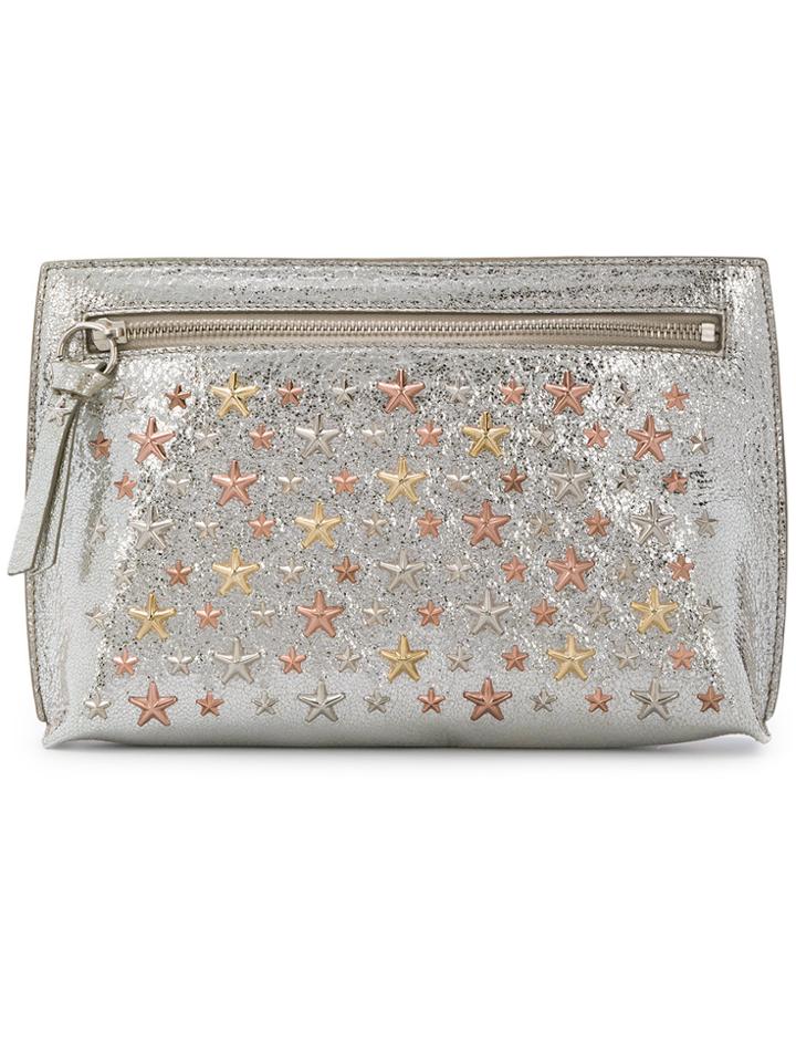 Jimmy Choo Star Studded Clutch - Metallic