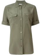 Equipment Chest Pocket Shirt, Women's, Size: L, Green, Silk
