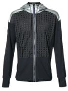 Diesel Mesh And Metallic Panel Hoodie, Men's, Size: Small, Black, Polyester/nylon/spandex/elastane