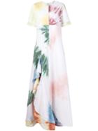 Rosie Assoulin Tie-dye Ruffle Dress, Women's, Size: Small, White, Cotton