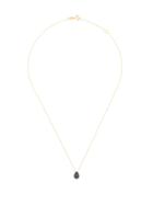 Diane Kordas Black Diamond Teardrop Necklace - Metallic