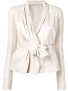 Rick Owens Gathered Detail Jacket - White