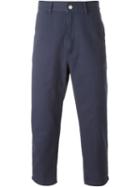 Société Anonyme Tapered Cropped Trousers, Adult Unisex, Size: Xs, Blue, Cotton