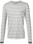 Lanvin Striped Top, Men's, Size: Medium, Grey, Cotton