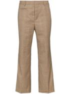 R13 Checked Cropped Trousers - Brown