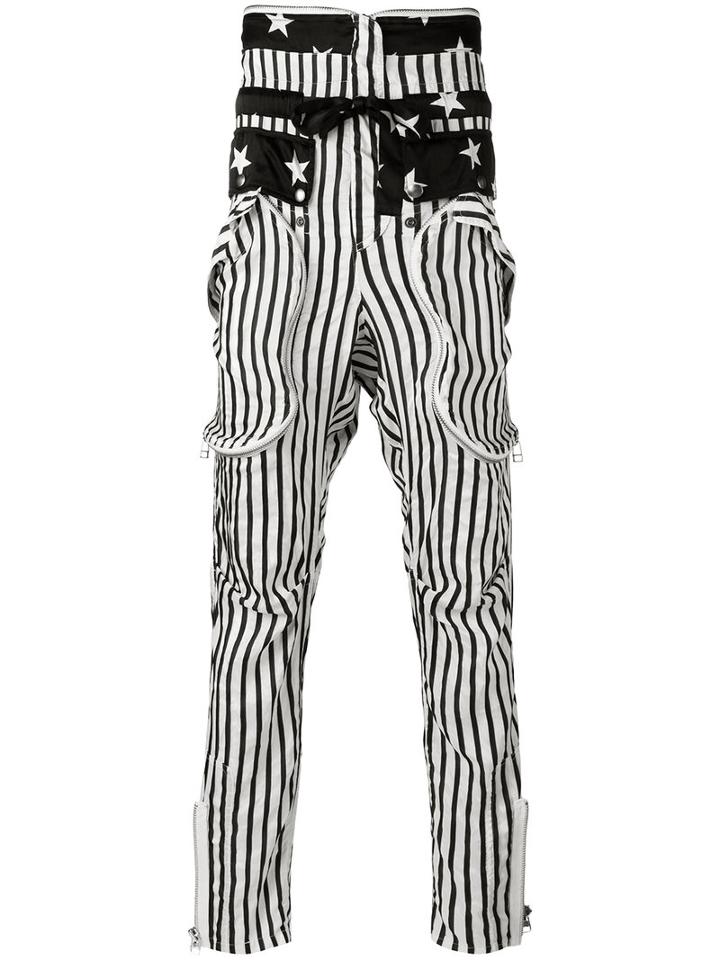 Faith Connexion Stars And Stripes Trousers, Men's, Size: Small, Black, Silk