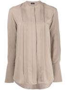 Joseph Long-sleeve Shift Blouse - Brown