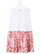 Emilio Pucci Junior Embroidered Printed Dress - White