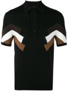 Neil Barrett Panelled Polo Shirt, Men's, Size: Xl, Black, Viscose/nylon