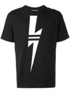 Neil Barrett - Lightning Print T-shirt - Men - Cotton - Xl, Black, Cotton