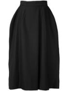 Vera Wang Full Midi Skirt, Women's, Size: 2, Black, Nylon/wool/cotton