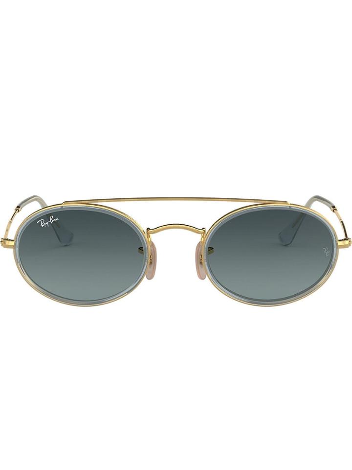 Ray-ban Oval Double Bridge Sunglasses - Metallic