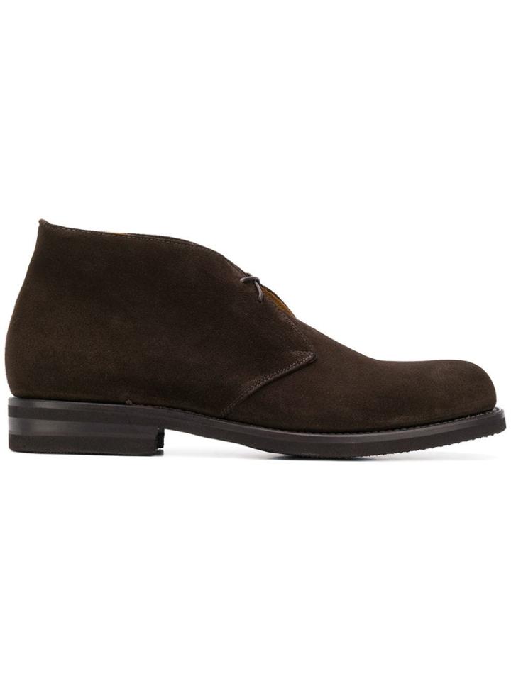 Green George Lace-up Boots - Brown