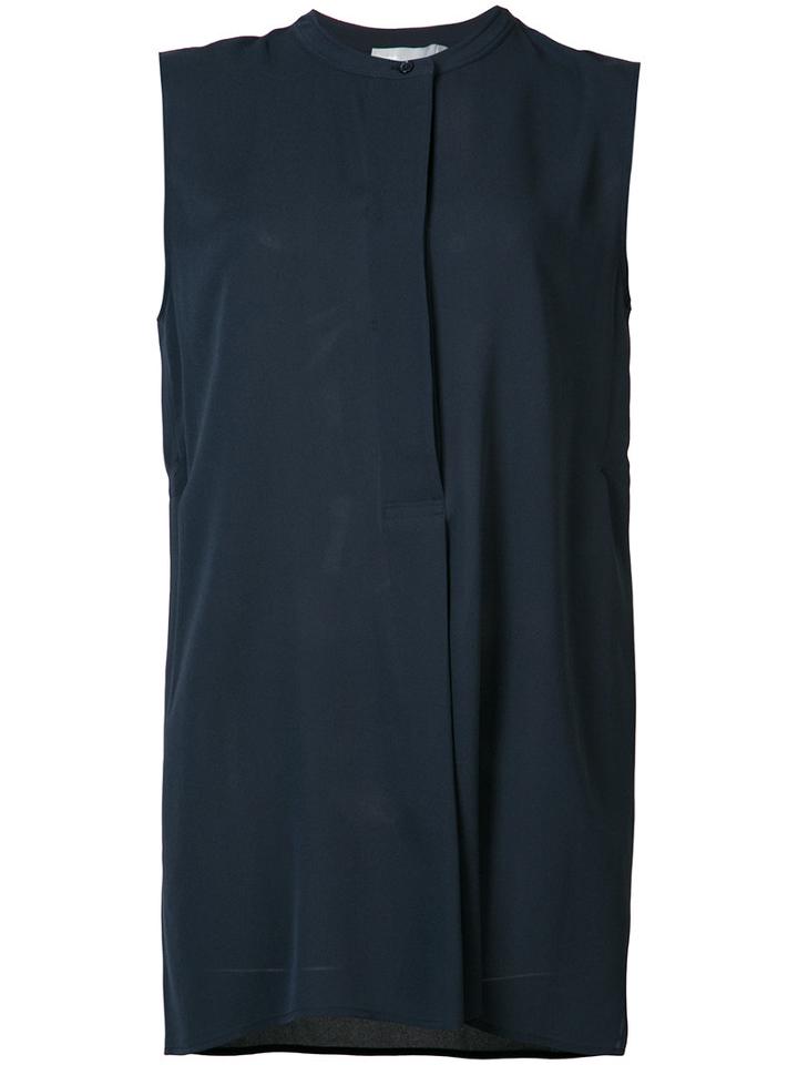 Vince - Sleeveless Blouse - Women - Silk - Xs, Blue, Silk