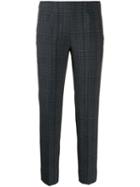 Piazza Sempione Slim-fit Plaid Trousers - Blue