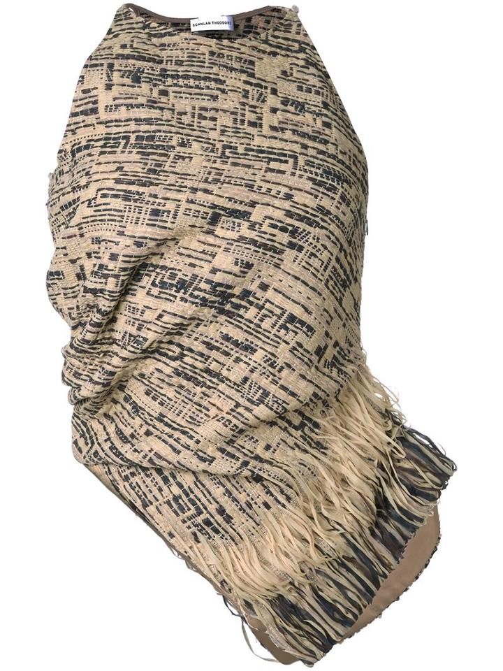 Scanlan Theodore Bamboo Weave Top, Size: 8, Brown, Acrylic