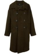 Y's 'u-big' Coat, Women's, Size: 1, Green, Wool/nylon/cupro